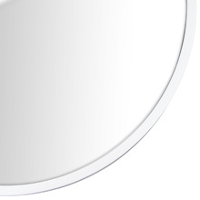 White Peyton Oval Stainless Steel Wall Mirror